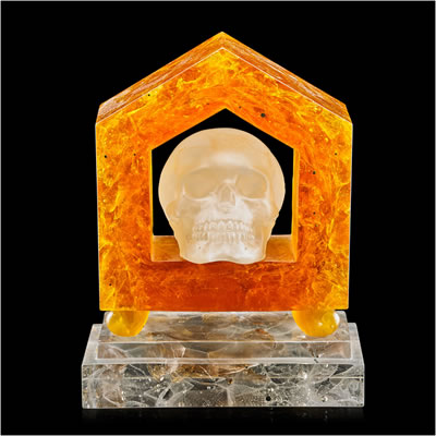 Sculpture with skull
