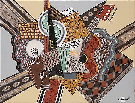 Sample artwork by Yvon Taillandier (1926 - 2018), known for figurative painting of imaginary world, cartoon style, art historian and critic - View similar artists and auction records