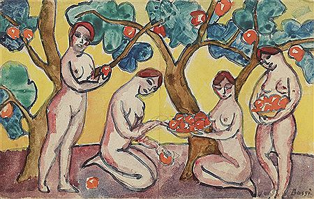 Picking apples