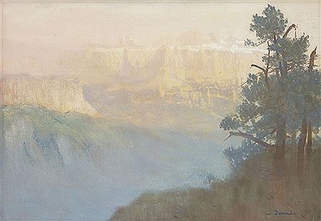 Sample artwork by Sigismond Jeanes (1863 - 1952), known for semi-abstract painting of misty landscapes, marine scenes, atmospherics - View similar artists and auction records
