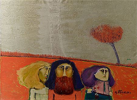 Three figures in a landscape by Maria Tourou - Auction record, sale price, and art valuation. Compare with similar artists and explore comparable artworks.