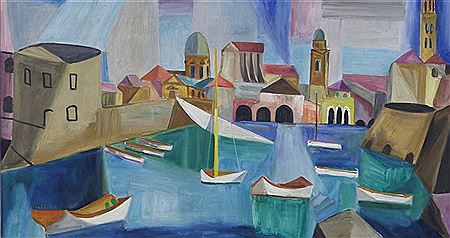 "Schiffe am Bhosporus" by Wolfgang Lettl - Auction record, sale price, and art valuation. Compare with similar artists and explore comparable artworks.
