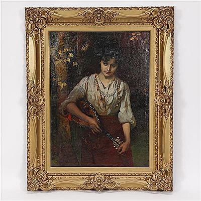 Woman with mandolin