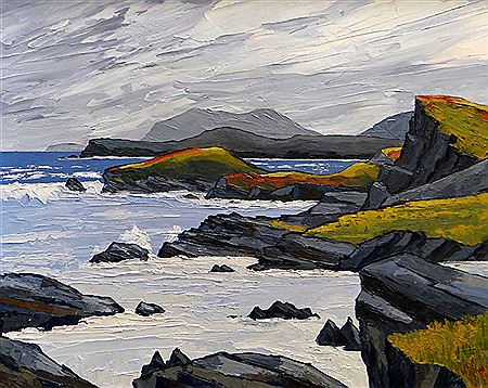 Expansive rocky coast with inlets by David Barnes - Auction record, sale price, and art valuation. Compare with similar artists and explore comparable artworks.
