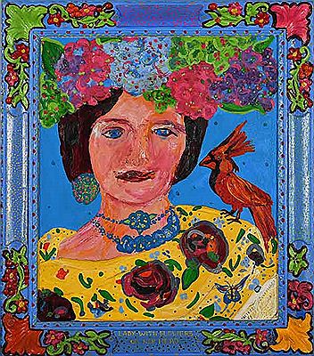 Lady with Flowers on Her Head