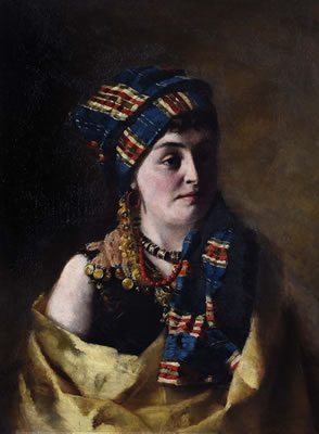 Portrait of a Lady in Traditional Dress
