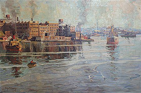 'BIRKENHEAD POINT'. by Rhys Williams - Auction record, sale price, and art valuation. Compare with similar artists and explore comparable artworks.