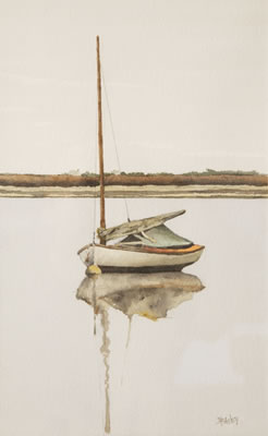 Sailboat Moored in Still Waters