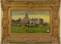 "vaches au pre au pied de l'église" by Henri Binard - Auction record, sale price, and art valuation. Compare with similar artists and explore comparable artworks.