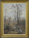 Paysage boisé animé