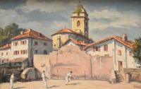 Partie de pelote au village d'Urrugne, Pays-Basque by Robert William Jivanovitch - Auction record, sale price, and art valuation. Compare with similar artists and explore comparable artworks.