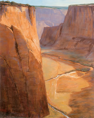 Canyon de Chelly Morning by Lorenzo Chavez - Auction record, sale price, and art valuation. Compare with similar artists and explore comparable artworks.