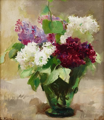 Sample artwork by Esther Kjerner (1873 - 1952), known for landscape, still life paintings - View similar artists and auction records