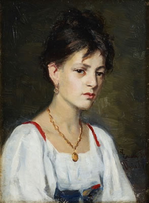 Porträtt av ung kvinna (Bettina)