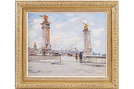 Alexander III statue on the River Seine by Marguerite Mary Darbour - Auction record, sale price, and art valuation. Compare with similar artists and explore comparable artworks.