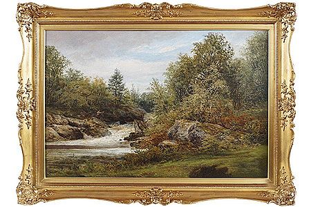 River landscape with rapids
