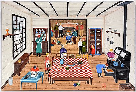 Thanksgiving Dinner by Linda Anderson - Auction record, sale price, and art valuation. Compare with similar artists and explore comparable artworks.