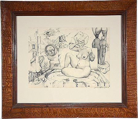 Sample artwork by John Treadway (20th Century), known for surreal, fantasy, mindscape painting - View similar artists and auction records