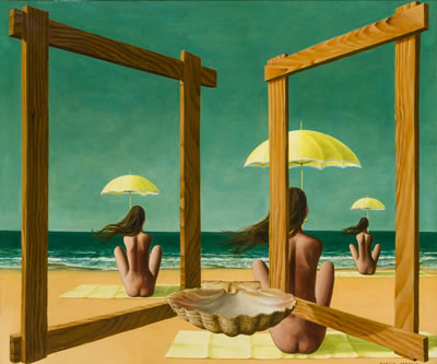 Surrealist Beach Scene