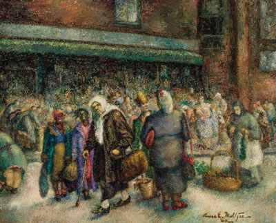 Market Scene in the Bowery, New York City