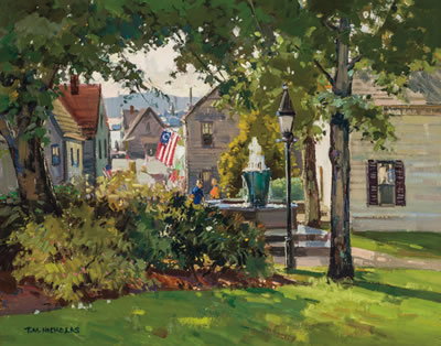 "Trinity Church, Newport, Rhode Island - Looking West"