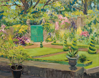 Courtyard with Blue Door