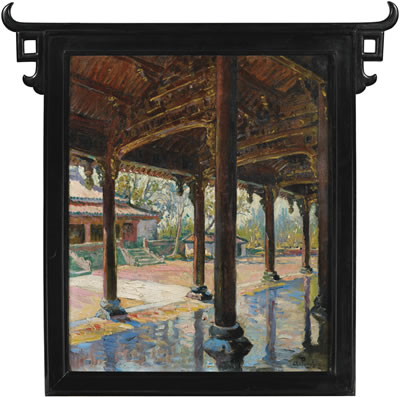 INTERIOR YARD SCENE AT THE IMPERIAL CITY OF HUE by Antoine Ponchin - Auction record, sale price, and art valuation. Compare with similar artists and explore comparable artworks.