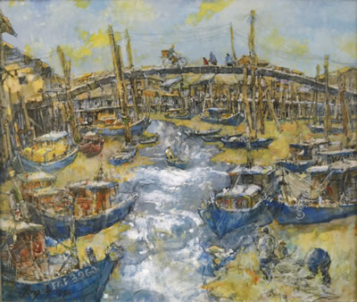 MALAYSIAN FISHING VILLAGE by Chin Sye Tong - Auction record, sale price, and art valuation. Compare with similar artists and explore comparable artworks.