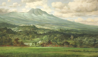 Sample artwork by Wahdi Sumanta (1917 - 1996), known for landscape painting - View similar artists and auction records