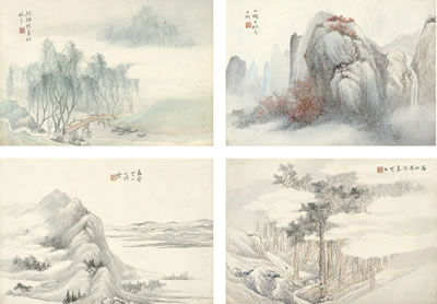 LANDSCAPES (12) by Guxiang Wu - Auction record, sale price, and art valuation. Compare with similar artists and explore comparable artworks.