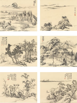 LANDSCAPES IMITATING WANG HUI AND HIS PUPILS (16)