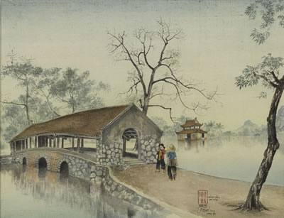 LANDSCAPE SCENE OF THAY PAGODA (HÀ TÂY PROVINCE) by Tran Duy - Auction record, sale price, and art valuation. Compare with similar artists and explore comparable artworks.