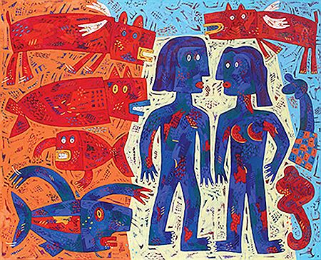 Sample artwork by Didi Kasi (Born 1963), known for painting - View similar artists and auction records