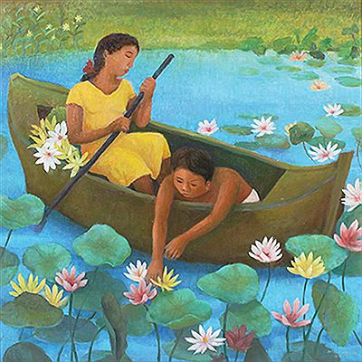 Danau Lotus by Wahyu Gunawan - Auction record, sale price, and art valuation. Compare with similar artists and explore comparable artworks.