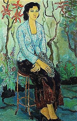 Seated Woman in Kebaya