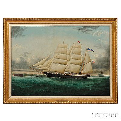 Portrait of the Bark Monrovia of New York by William Gay Yorke - Auction record, sale price, and art valuation. Compare with similar artists and explore comparable artworks.