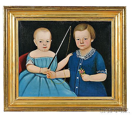 Portrait of a Sister and Brother Wearing Blue by William Kennedy - Auction record, sale price, and art valuation. Compare with similar artists and explore comparable artworks.