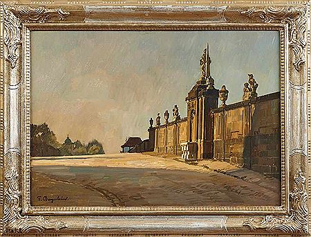 Sample artwork by Fritz Bayerlein (1872 - 1955), known for landscape, interior, architecture and history painting - View similar artists and auction records