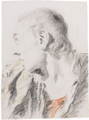 HEAD OF A YOUTH TURNED TO THE LEFT by Lorenzo Tiepolo - Auction record, sale price, and art valuation. Compare with similar artists and explore comparable artworks.