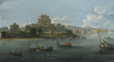 VIEW OF THE VILLA COSTAGUTI AND VILLA PAMPHILJ BETWEEN ANZIO AND NETTUNO