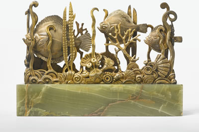 "TURBOT" ILLUMINATED CENTERPIECE by Marcel Andre Bouraine - Auction record, sale price, and art valuation. Compare with similar artists and explore comparable artworks.