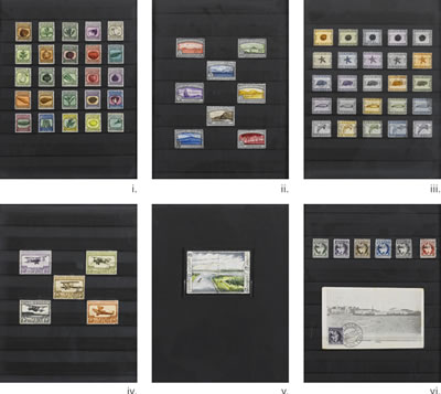 Sample artwork by Donald Evans (1945 - 1977), known for miniature watercolor stamps on envelope paintings - View similar artists and auction records