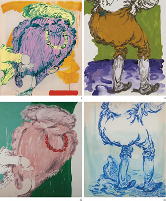 I. WIGGED BUM 2; II. BUM 6; III. WIGGED BUM 7; IV. BUM 7 [4 WORKS] by Charlie Billingham - Auction record, sale price, and art valuation. Compare with similar artists and explore comparable artworks.