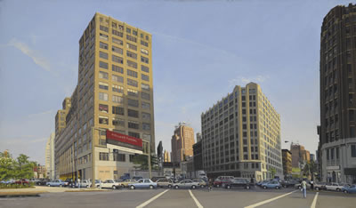 APPROACH TO THE HOLLAND TUNNEL WITH 75 VARICK by Rackstraw Downes - Auction record, sale price, and art valuation. Compare with similar artists and explore comparable artworks.