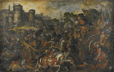 ACHILLES CONFRONTING HECTOR OUTSIDE TROY