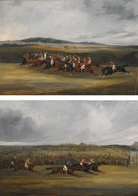 THE START OF THE 1849 DERBY; AND WINNING THE 1849 DERBY