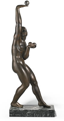 LA JONGLEUSE (THE JUGGLER) by Georges Chauvel - Auction record, sale price, and art valuation. Compare with similar artists and explore comparable artworks.