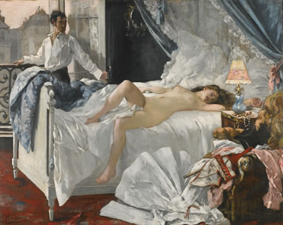 Sample artwork by Henri Gervex (1852 - 1929), known for gentile figure, portrait, mythology, history painting - View similar artists and auction records