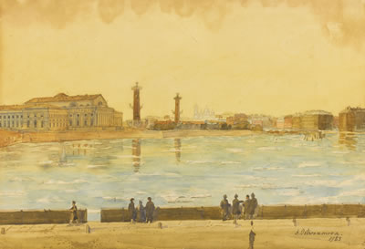 THE BREAKING OF ICE ON THE NEVA, PETROGRAD