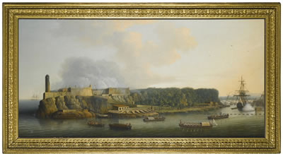 Sample artwork by Dominic Serres (1719 - 1793), known for land and seascape painting, sailing ships. atmospherics, naval battle scenes - View similar artists and auction records